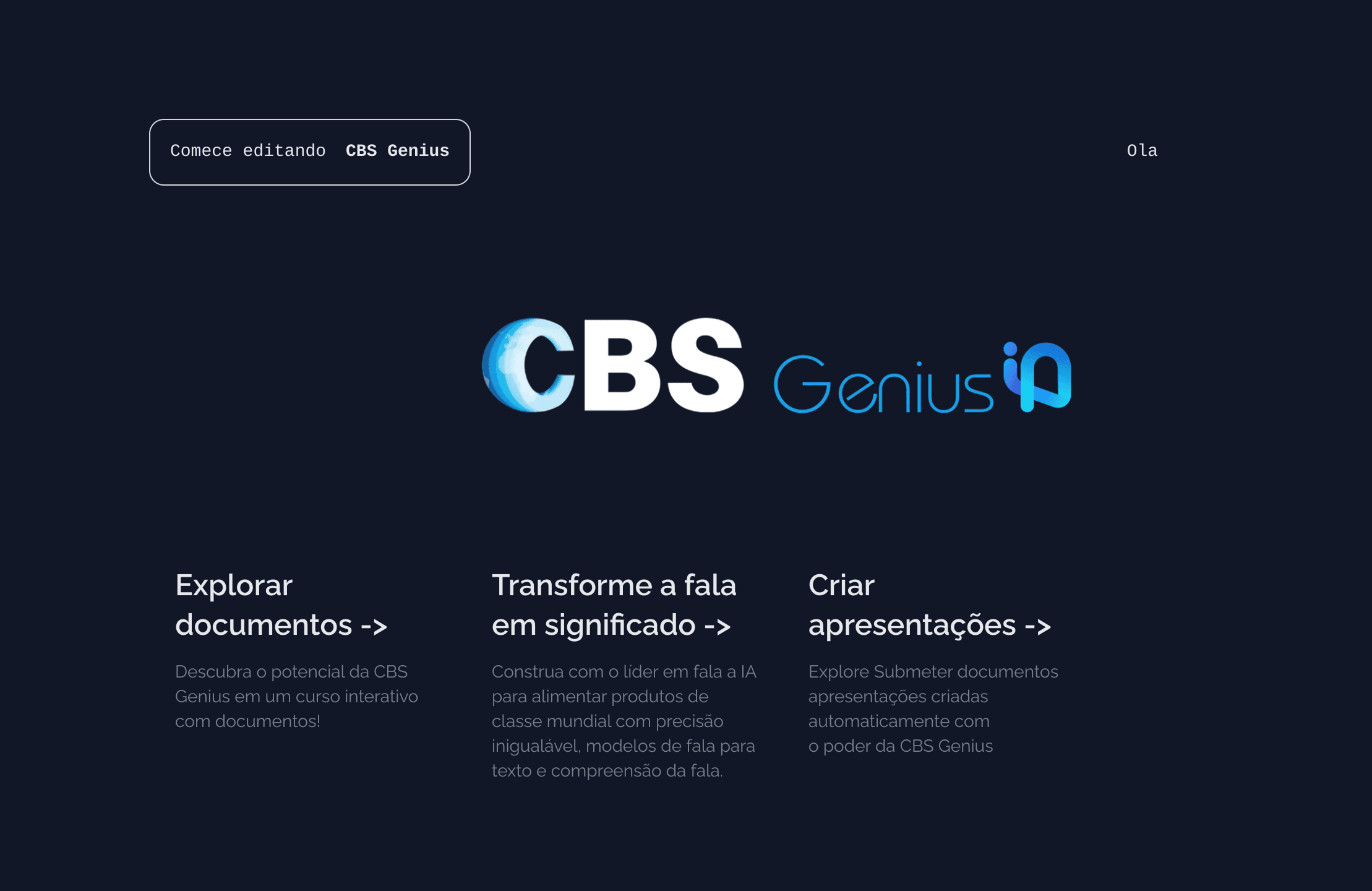 CBS Genius Interface
